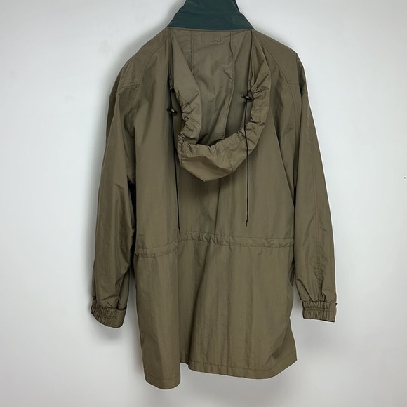 Trail Designs man's olive-green & blue-shell hooded machine-wash ski jacket szXL - Picture 2 of 13